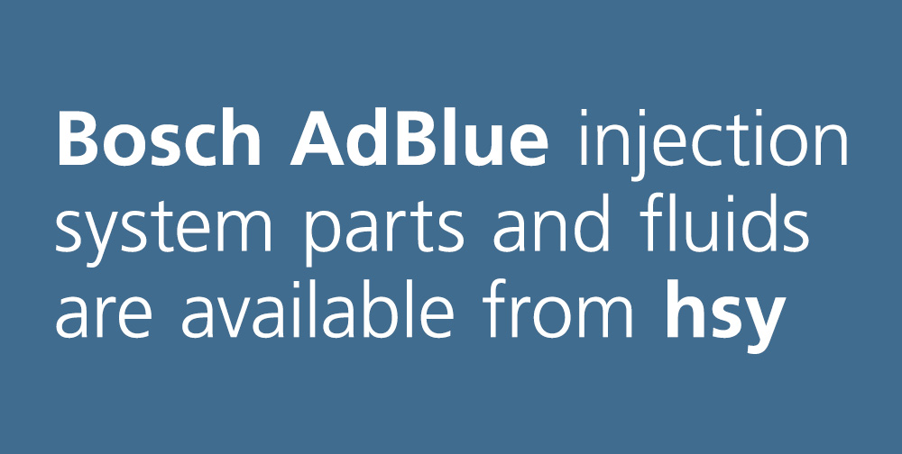 Bosch AdBlue injection system parts and fluids are available from hsy